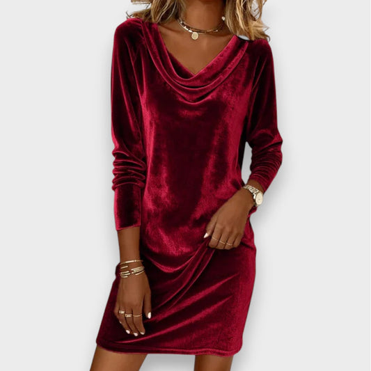 Loose velvet dress