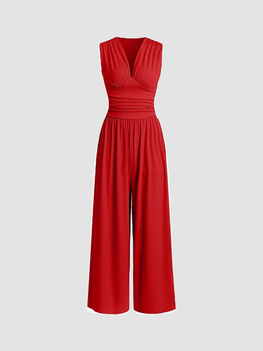 Chic Sleeveless Wide-Leg Jumpsuit