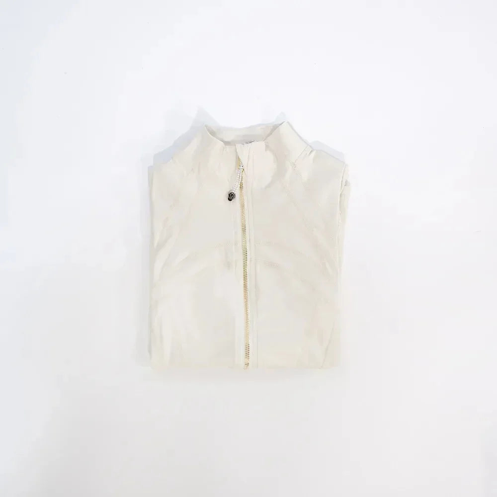 2025 Slimming Zipper Jacket Yoga Collar Light  weight Quick Dry Sporty Thin Rose Gold Evening Summer Outerwear