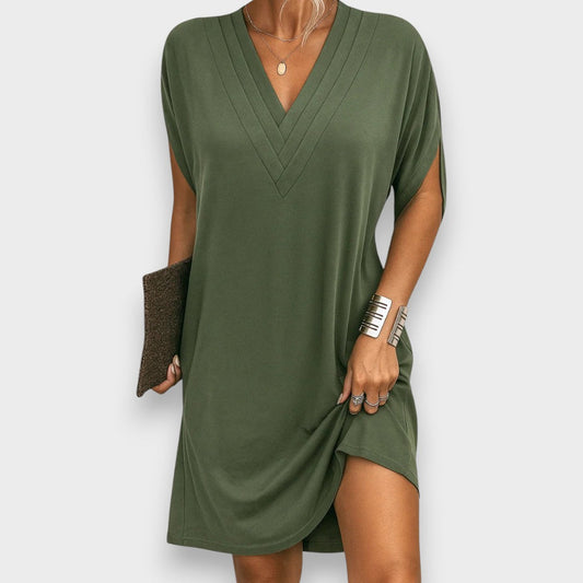 V-Neck Casual Mini Dress